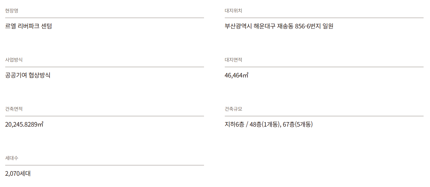 센텀 르엘 리버파크_사업개요